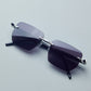 OBLVLO OBL-801-S: Luxury Retro Rectangle Purple Lenses Sunglasses For Mens & Womens, 400 UV Protection
