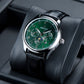 OBLVLO WM 41mm Green Dial Men's Luxury Automatic Multi-Function Calendar Watch