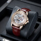 Luxury Rose Gold & Zirconia Bezel Multifunctional Mechanical Moon Phase Style Automatic Watches For Men - OBLVLO GCM-MUT