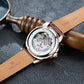 Luxury Rose Gold & Zirconia Bezel Multifunctional Mechanical Moon Phase Style Automatic Watches For Men - OBLVLO GCM-MUT