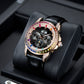 Affordable 41mm Rose Gold OBLVLO GCM-MUT - Luxury Rainbow Zirconia Bezel Automatic Watch