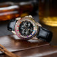 Affordable 41mm Rose Gold OBLVLO GCM-MUT - Luxury Rainbow Zirconia Bezel Automatic Watch