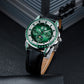 Luxury Green Zirconia Automatic Multifunctional Mechanical Moon Phase Style Watch - OBLVLO GCM-MUT