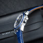 Best Affordable Luxury Blue Zirconia Bezel & Dial Men Moon Phase Style Dress Watch - OBLVLO GCM-MUT
