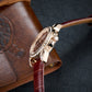 OBLVLO GCM-MUT Rose Gold Case - Affordable White Zirconia Bezel & Brown Dial Moon Phase Style Date Casual Watch for Men's