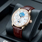 OBLVLO AM-FG Rose Gold 41mm White Multi-Function Dial Design - Week and Month and Date and 24 Hours Business Watches