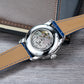 OBLVLO AM-FG Men's 41mm Automatic Watch - Luxury Blue Dial Moon Phase/Week/Date Dress Watch
