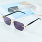 OBLVLO OBL-801-G: Unisex Luxury Retro Purple Mirror 400 UV Protection Business Sunglasses For Mens & Womens