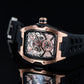 OBLVLO ZM-NZ 46MM Rose Gold Case Chinese myth "Nezha" Style Design Men Mechanical Automatic Skeleton Super Luminous Watch