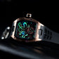 OBLVLO ZM-NZ 46MM Rose Gold Case Chinese myth "Nezha" Style Design Men Mechanical Automatic Skeleton Super Luminous Watch