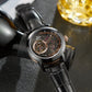 OBLVLO VMQ Series - Affordable Luxury Black & Rose Gold Case Mens Automatic Tourbillon Style Dial Dress Zirconia Watches