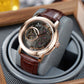 OBLVLO VMQ Series - Affordable Luxury Rose Gold / Zirconia Case Mens Automatic Tourbillon Style Dial Dress Watches