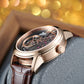 OBLVLO VMQ Series - Affordable Luxury Rose Gold / Zirconia Case Mens Automatic Tourbillon Style Dial Dress Watches