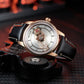 Cool Black Spaceship Dial Automatic Rose Gold Dress Watches for Men from OBLVLO JM Space