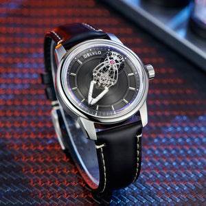 Discover the 42MM Automatic Dress Watches of the OBLVLO JM Space - Cool Black Spaceship Dial Watches for Men