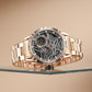 Rose Gold OBLVLO LMQ - Cool Luxury Mens Automatic Skeleton Watches for Sale