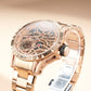 Best Affordable Luxury Automatic Rose Gold Skeleton Watches - OBLVLO LMQ