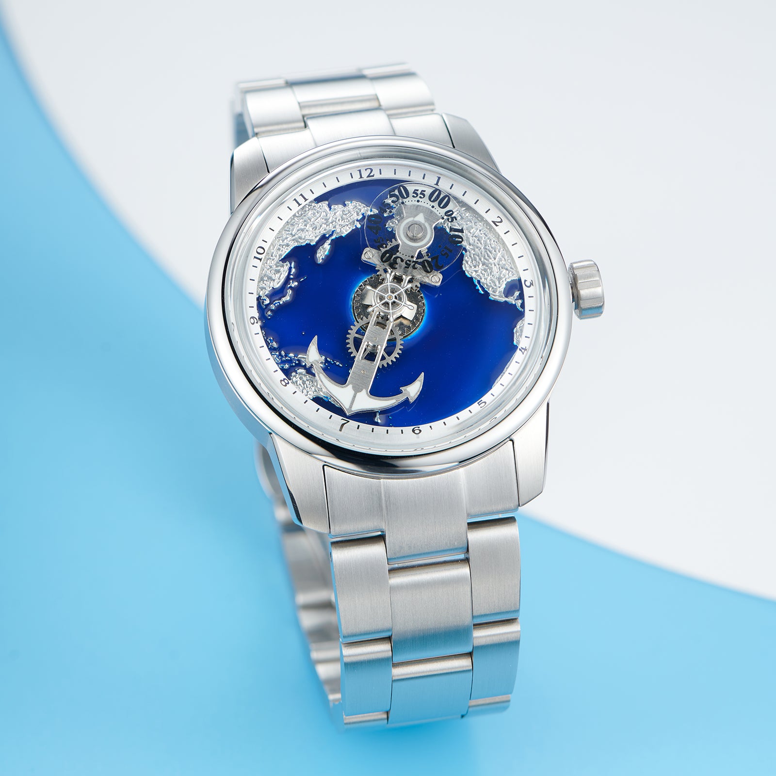 OBLVLO JM-Sailing | Affordable Luxury Blue Cold Enamel Dial & Pacific