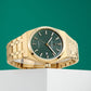 Affordable Luxury Yellow Gold Dress Automatic Watches Under $200 for Men - Royal Green OBLVLO TM-SIM