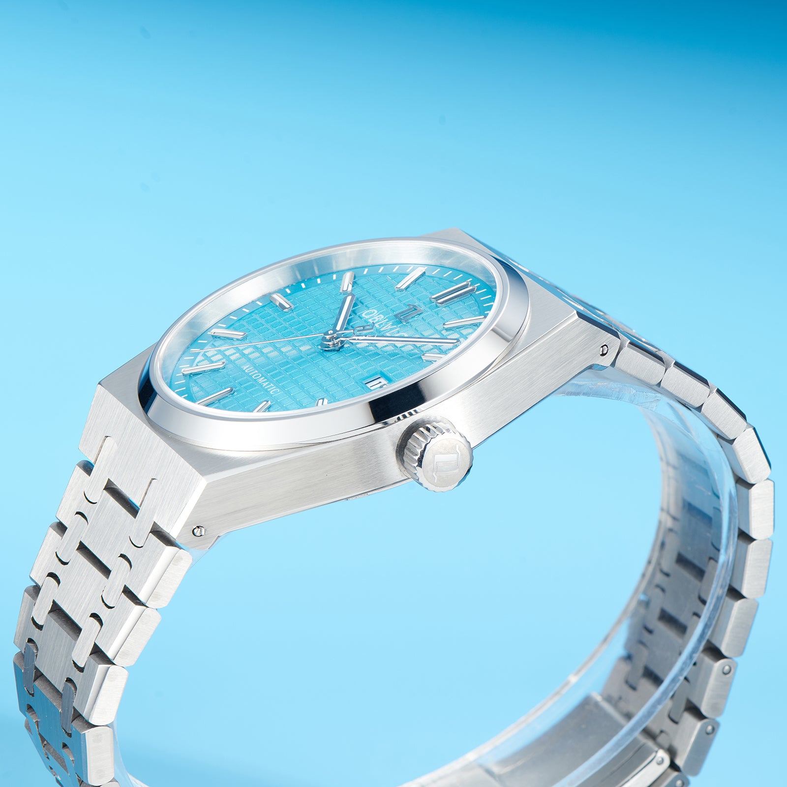 Best Affordable Mens Vintage Dress Sky Blue Dial Automatic Watches - O Best Affordable Mens Vintage Dress Sky Blue Dial Automatic Watches - O