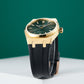 Affordable Luxury Yellow Gold Dress Automatic Watches Under $200 for Men - Royal Green OBLVLO TM-SIM