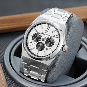 Top Affordable Luxury Panda Dial Chronograph Automatic Watches for Men - OBLVLO TM-MUT