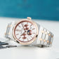 OBLVLO TM-MUT Mens Watch - Rose Gold Seagull Chronograph Automatic Watches for Men