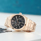 Affordable Luxury Rose Gold Chronograph Automatic Watches Under $200 for Men - OBLVLO TM-MUT