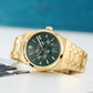 Best Affordable Yellow Gold 3-Eye Chronograph Automatic Watches - Royal Green OBLVLO TM-MUT