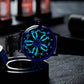 OBLVLO SCM-SK Automatic Skeleton Watches with Supercar Wheels Black Dial Design