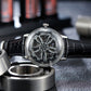 OBLVLO SCM-SK Automatic Skeleton Watches with Supercar Wheels Black Dial Design