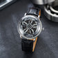 OBLVLO SCM-SK Automatic Skeleton Watches with Supercar Wheels Black Dial Design