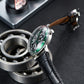 Supercar Alloy Wheels Green Dial as a OBLVLO SCM-SK Automatic Watch | Cool Skeleton Watches