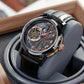 OBLVLO VMQ Series - Affordable Luxury Black & Rose Gold Case Mens Automatic Tourbillon Style Dial Dress Zirconia Watches