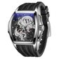 Reef Tiger Aurora Series - Cool Unique Silver China Dragon Skeleton Automatic Watches for Men