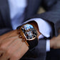 Affordable Rose Gold Reef Tiger Aurora Tank II Luxury Mens Automatic Watches