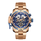 Reef Tiger Aurora Concept Skeleton Mens Automatic Mechanical Rose Gold Sport Wrist Watch