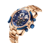 Reef Tiger Aurora Concept Skeleton Mens Automatic Mechanical Rose Gold Sport Wrist Watch
