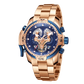 Reef Tiger Aurora Concept Luxury Skeleton Men's Automatic Rose Gold Watches for Men