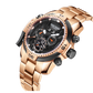 Luxury Rose Gold Reef Tiger Aurora Transformers Military Sports Automatic Watches