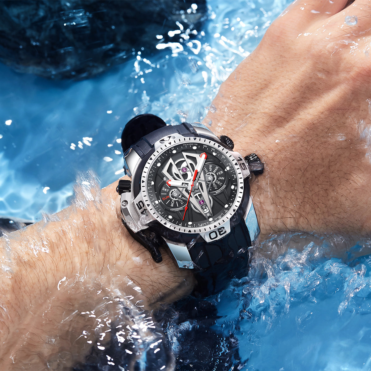 Reef Tiger Aurora Concept 2 Luxury Military Automatic Sports Wristwatc