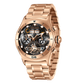 Luxury Reef Tiger Aurora Air Bubbles Design Rose Gold Unique Skeleton Automatic Watch