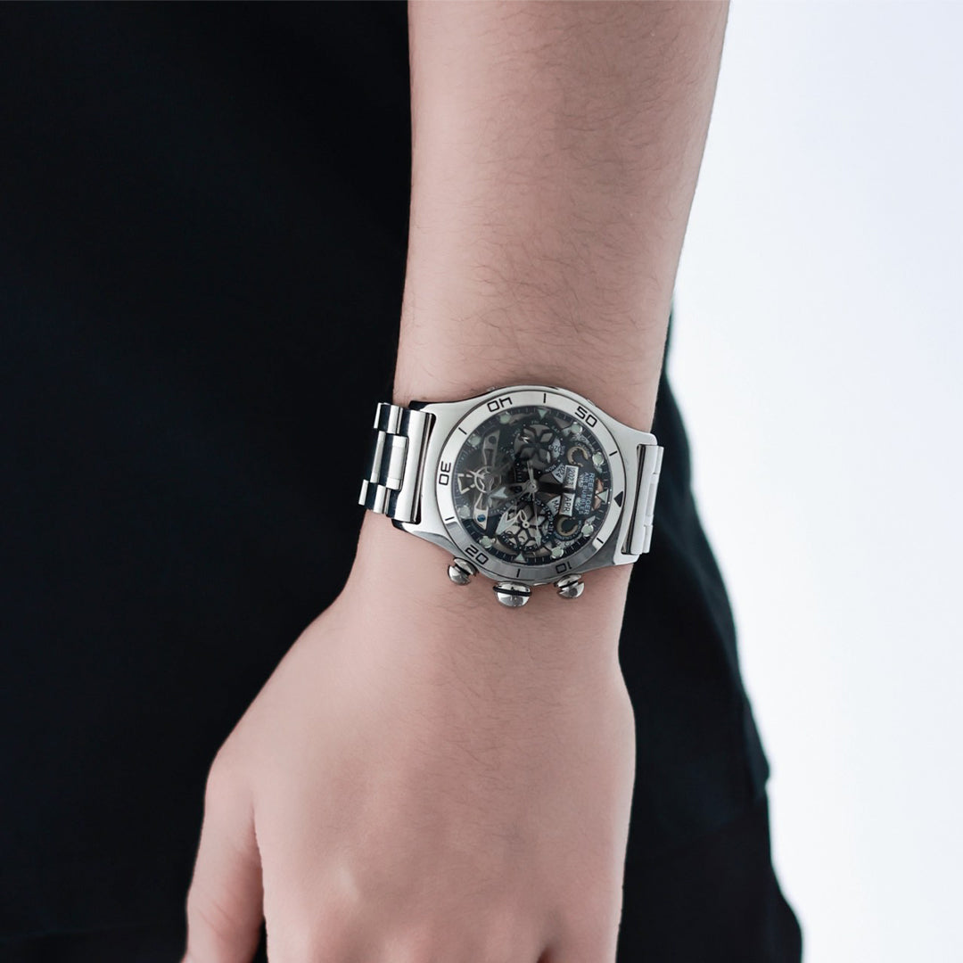 Luxury Reef Tiger Aurora Air bubbles Series Unique Mechanical Skeleton