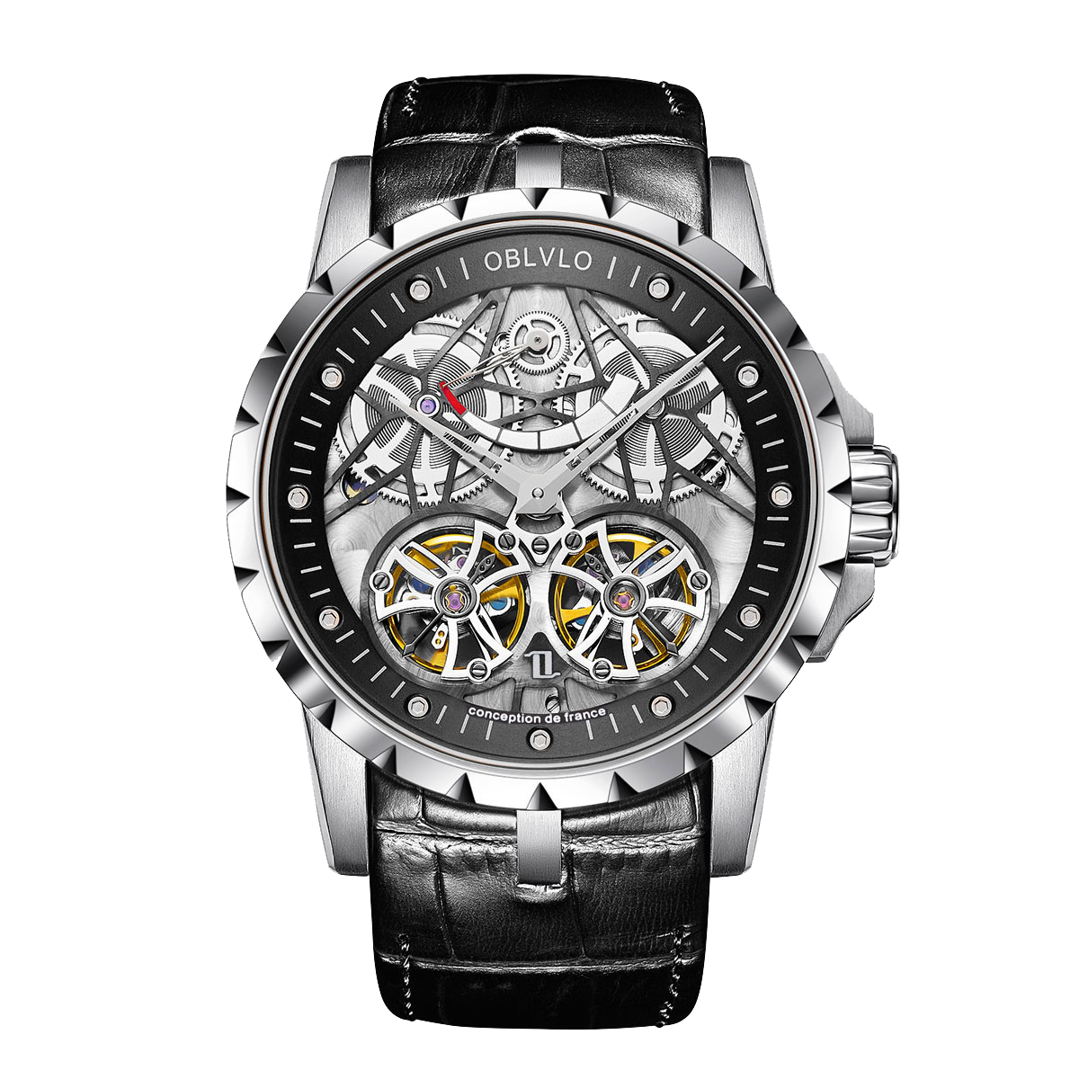 Luxury Mens Automatic Skeleton Tourbillon Watches For Sale OBLVLO RM-E-SBSB