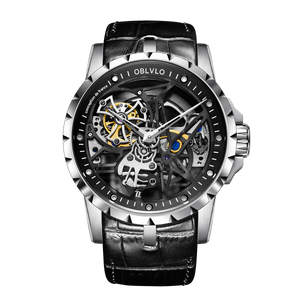 Luxury Watches For Men - Oblvlo RM-S Series Automatic Skeleton Watch