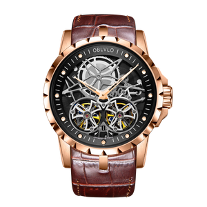 Oblvlo RM-T Mens Automatic Skeleton Watches - Best Watches Under 500
