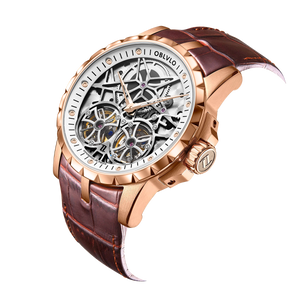 Luxury Oblvlo RM-T Rose Gold Automatic Skeleton Watches For Sale