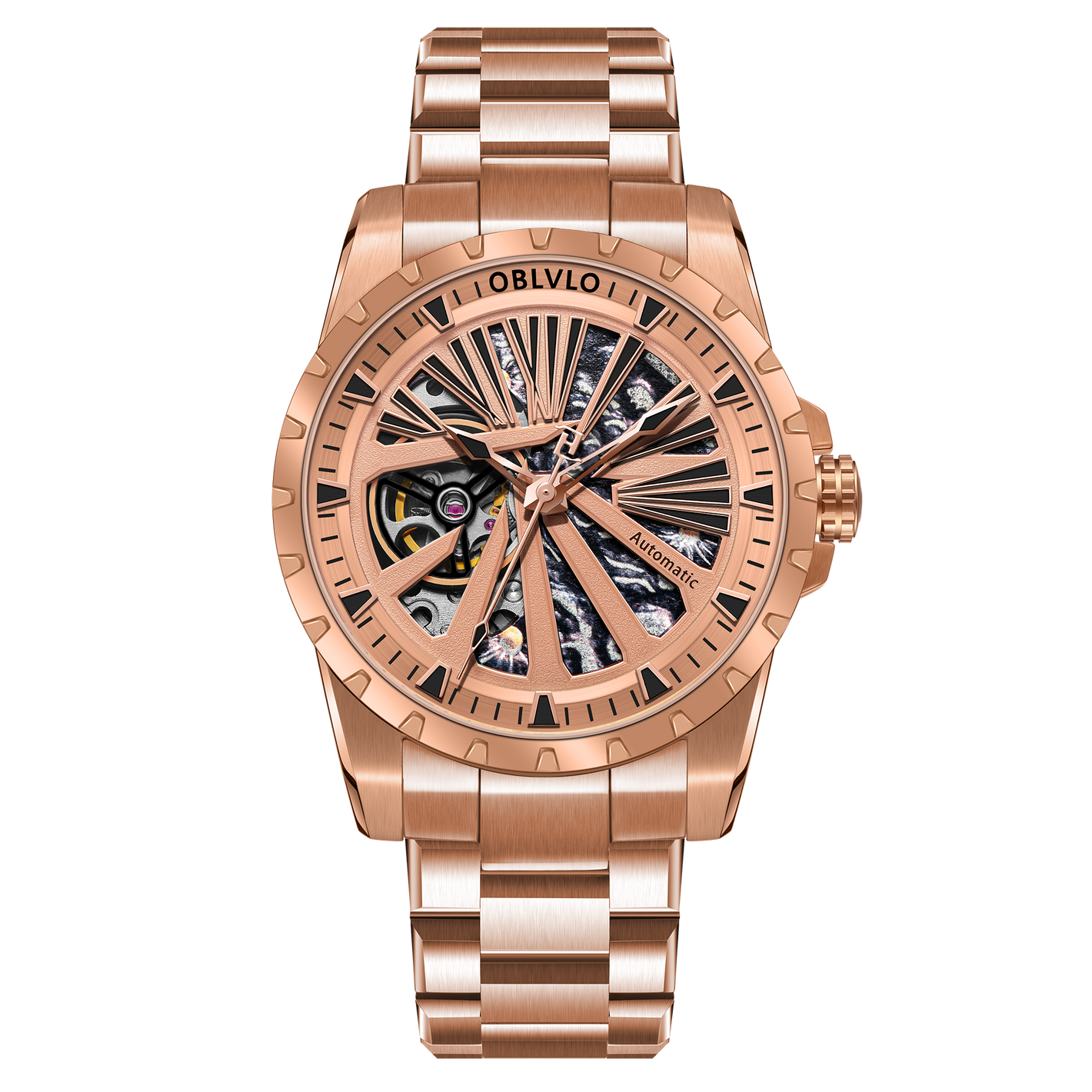 Best Affordable Rose Gold Military Sports Watches For Men - Oblvlo RMS-U-S PPW