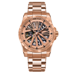 Best Affordable Rose Gold Military Sports Watches For Men - Oblvlo RMS-U-S PPW
