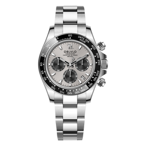 OBLVLO RX-DY 40mm Multi-Dial Watch - Luxury Mens Stainless steel Sport Chronograph Quartz Watches